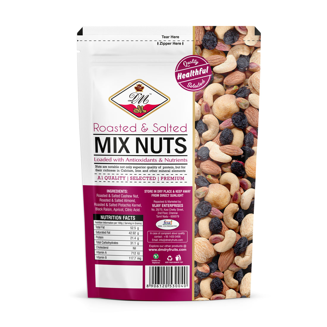 Mixed Nuts - Roasted & Salted - 200 g