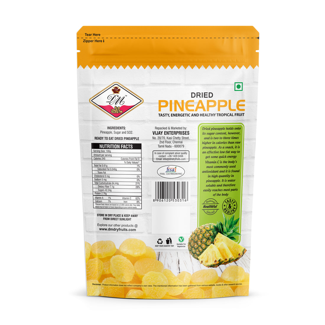 Dried Pineapple - 200 g