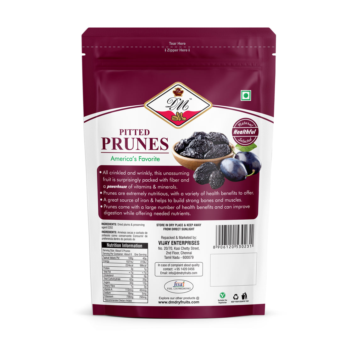 Pitted Prunes - 200 g